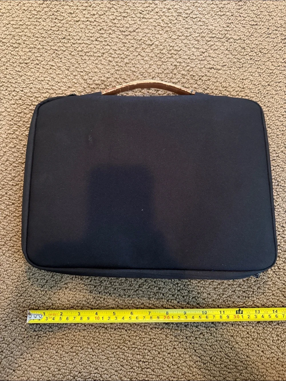 Men's black canvas Laptop Briefcase folio